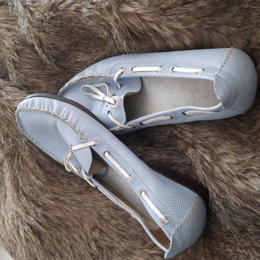 TALBOT sky blue loafer size 7 1/2